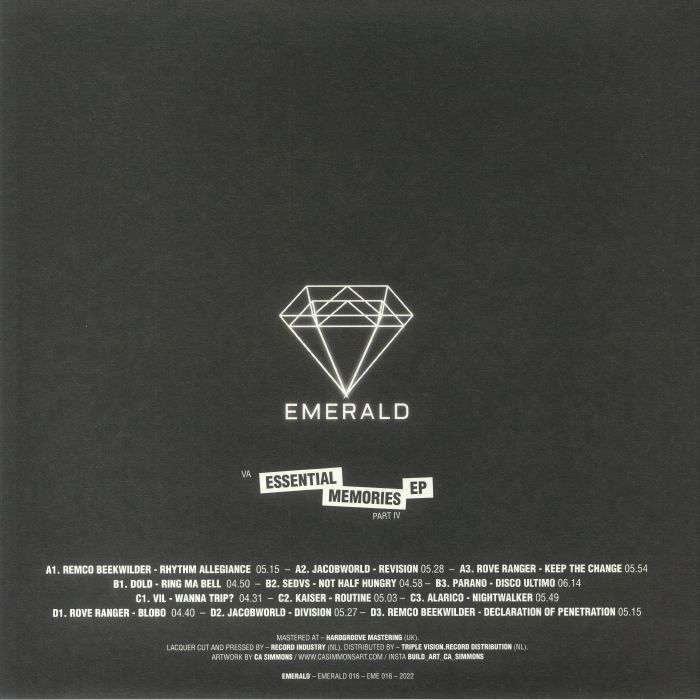 BEEKWILDER, Remco/JACOBWORLD/ROVE RANGER/DOLD/SEDVS/PARANO/VIL/KAISER/ALARICO - VA Essential Memories EP Part IV