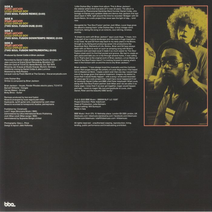 Brian Jackson / Josh Milan, Louie Vega Brian Jackson / Josh Milan, Louie Vega