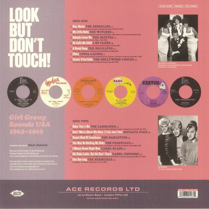 英LP Various Look But Dont Touch ! Girl Group Sounds USA 1962-1966 CHD1593 Ace UK /00240 VARIOUS - Look But Don't Touch: Girl Group Sounds USA 1962-1966