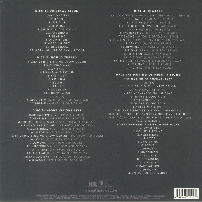 IMAGINE DRAGONS - Night Visions (10th Anniversary Super Deluxe Edition)