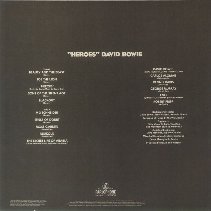 BOWIE, David - Heroes (remastered)