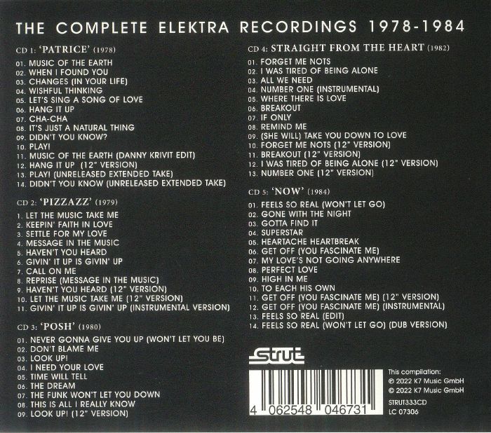 Patrice RUSHEN - Feels So Real: The Complete Elektra Recordings 1978 ...