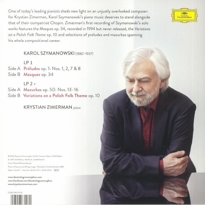 Krystian ZIMERMAN - Karol Szymanowski: Piano Works Vinyl At Juno Records.