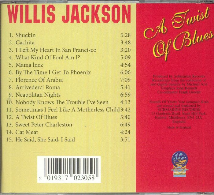 JACKSON, Willis - A Twist Of Blues