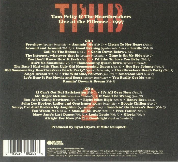 PETTY, Tom & THE HEARTBREAKERS - Live At The Fillmore 1997