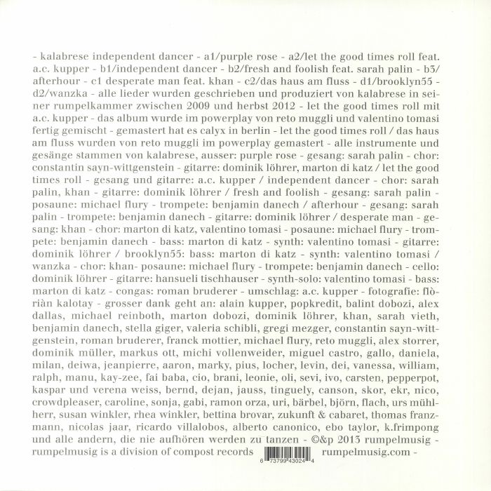 KALABRESE - Independent Dancer (reissue)