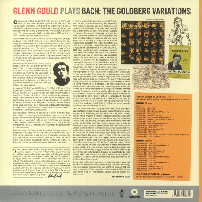 GOULD, Glenn - Bach: The Goldberg Variations