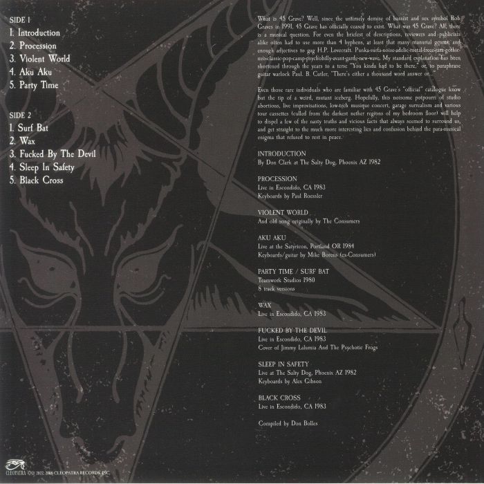 45 GRAVE - A Devil's Possessions: Demos & Live 1980-1983