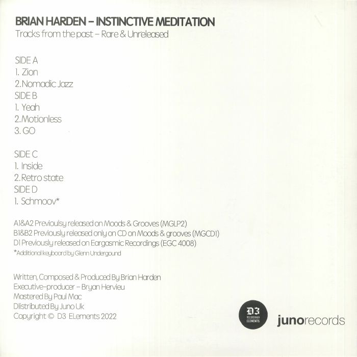 Brian Harden / Instinctive Meditation (Tracks From The Past - Rare & Unreleased)