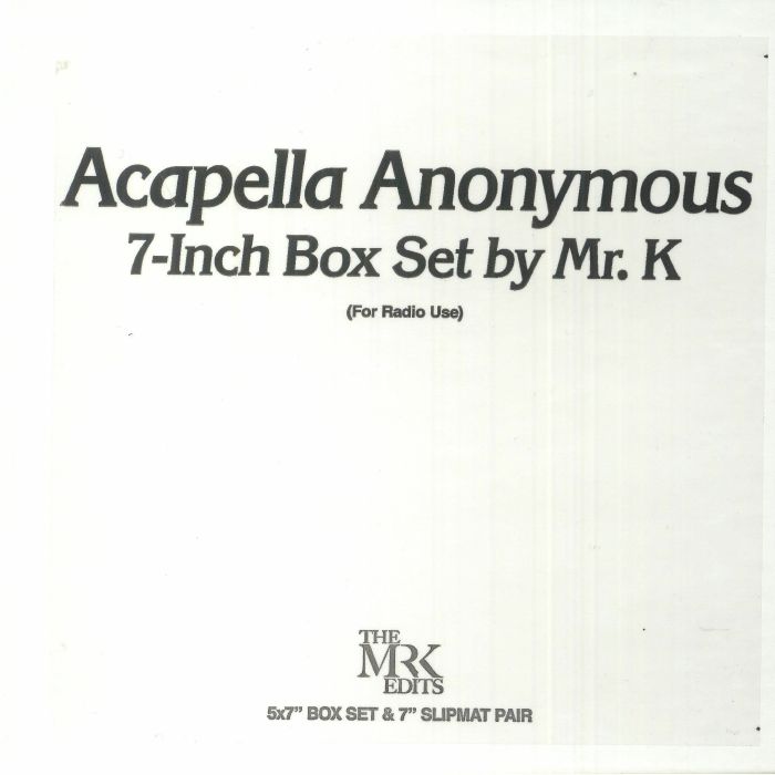 MR K - Acapella Anonymous Vinyl at Juno Records.