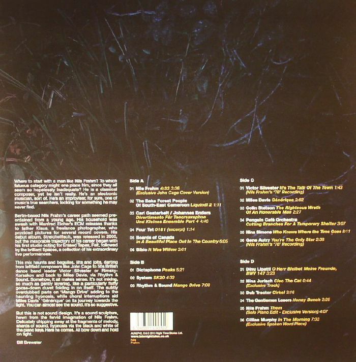 FRAHM, Nils/VARIOUS - Late Night Tales (B-STOCK)