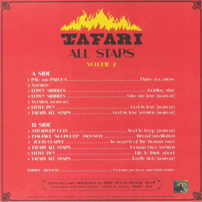 TAFARI ALL STARS - Rarities From The Vault Volume 2: Early Recordings & Dubplates
