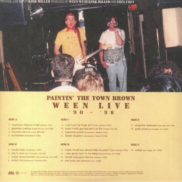 WEEN - Paintin' The Town Brown: Ween Live 1990-1998 (reissue)