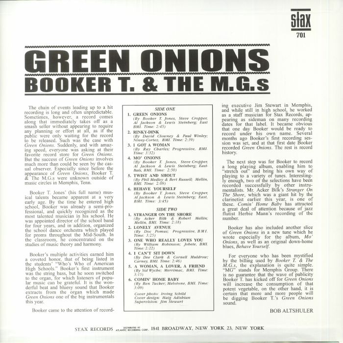 BOOKER T & THE MGS - Green Onions (60th Anniversary Deluxe Edition)