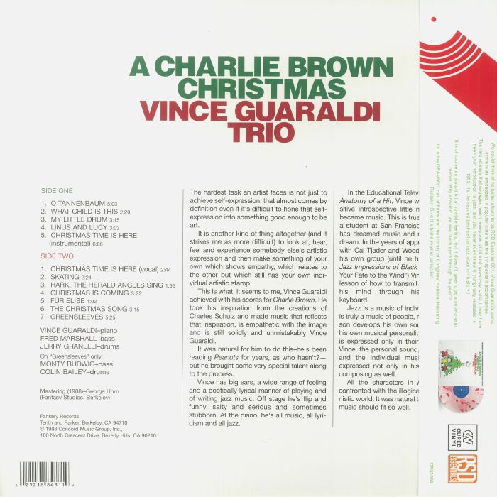 VINCE GUARALDI TRIO - A Charlie Brown Christmas (Soundtrack) Vinyl At ...