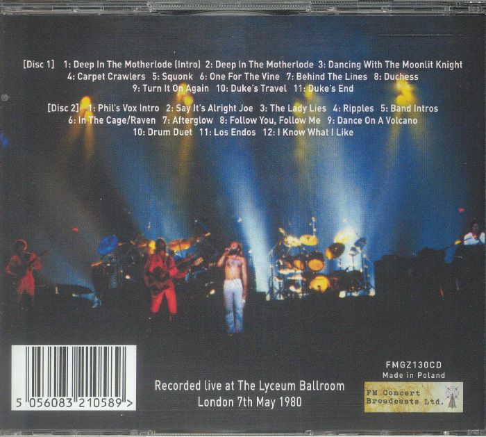GENESIS - Ultimate Lyceum 1980 Broadcast CD at Juno Records.