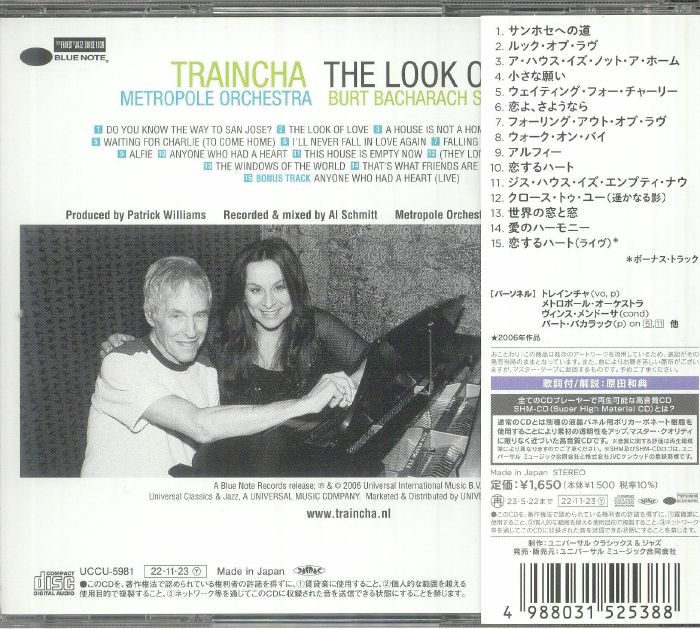 Trijntje Oosterhuismetropole Orkest The Look Of Love Burt Bacharach Songbook Reissue Cd 8102