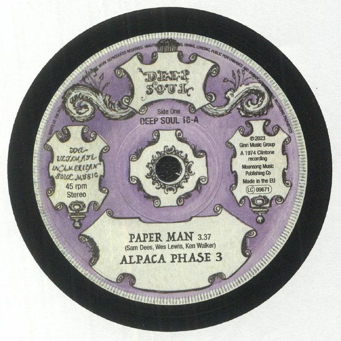 ALPACA PHASE III/SAM DEES - Paper Man Vinyl at Juno Records.