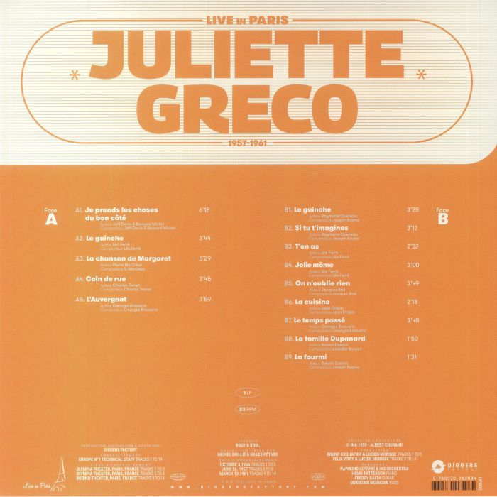 Juliette GRECO - Live In Paris