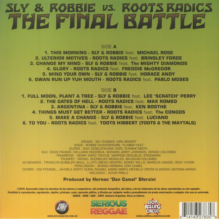 SLY & ROBBIE vs ROOTS RADICS - The Final Battle