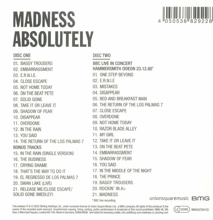 MADNESS - Absolutely (Expanded Edition)