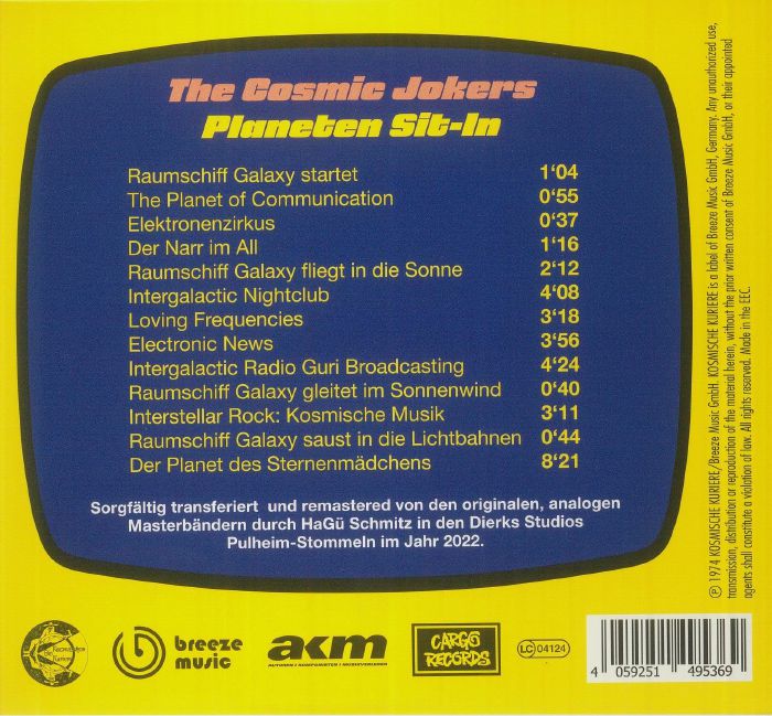 The COSMIC JOKERS - Planeten Sit In (reissue)