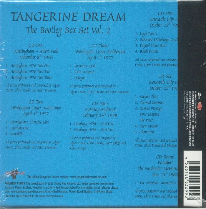 TANGERINE DREAM - The Bootleg Box Vol 2 (Japanese Edition)