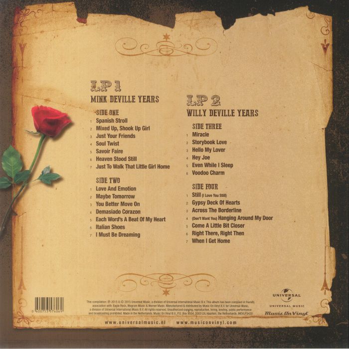 WILLY DEVILLE/MINK DEVILLE - Collected 1976-2009