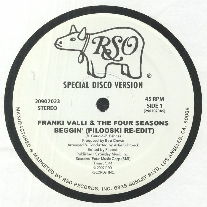 FRANKIE VALLI/THE FOUR SEASONS - Special Disco Versions