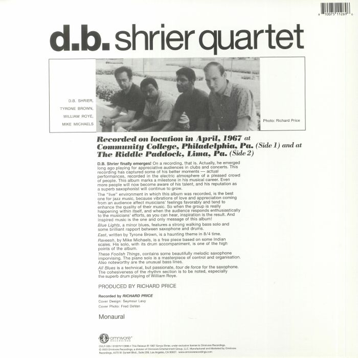 DB SHRIER QUARTET - DB Shrier Emerges