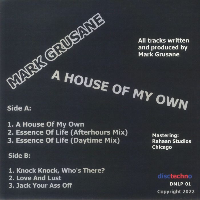 GRUSANE, Mark - A House Of My Own
