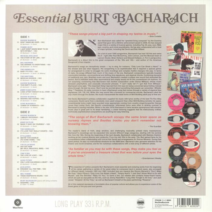 BACHARACH, Burt/VARIOUS - Essential Burt Bacharach