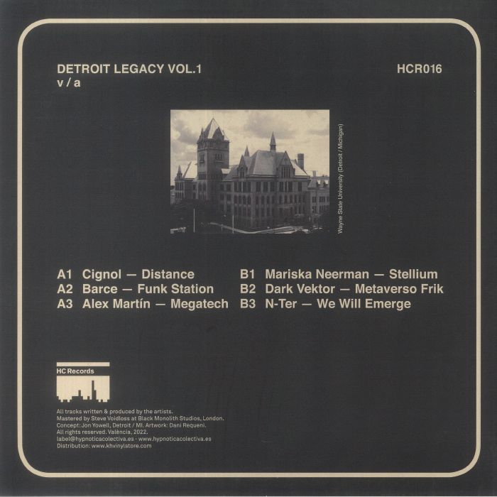 CIGNOL/BARCE/ALEX MARTIN/MARISKA NEERMAN/DARK VECTOR/N TER - Detroit Legacy Vol 1