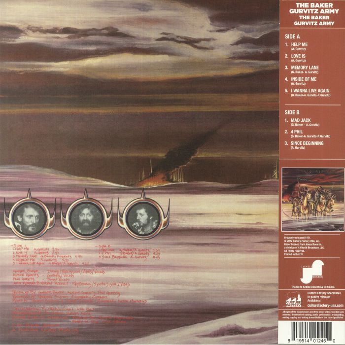 BAKER GURVITZ ARMY, The - The Baker Gurvitz Army (Record Store Day RSD 2023)