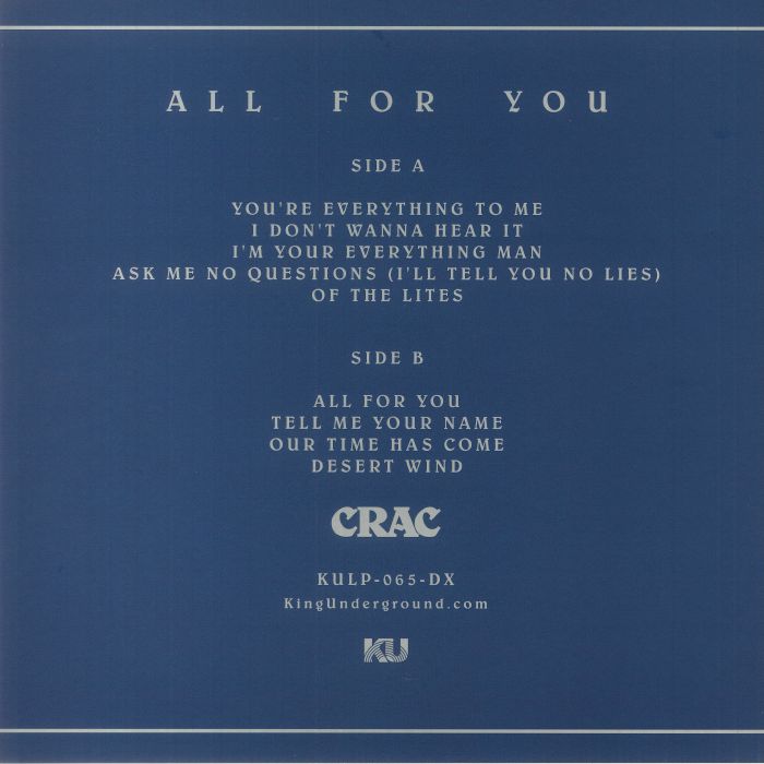 CRAC - All For You (reissue) (Record Store Day RSD 2023)