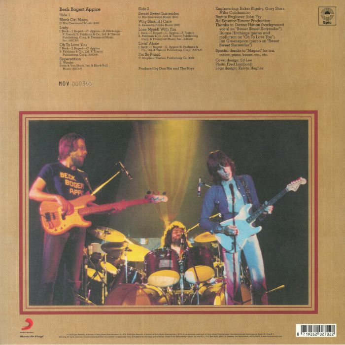 BECK. Jeff/TIM BOGERT/CARMINE APPICE Beck Bogert & Appice (50th Anniversary Edition) Vinyl at