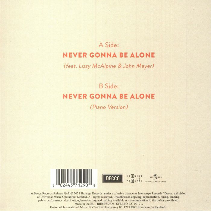 Jacob COLLIER - Never Gonna Be Alone (Record Store Day RSD 2023) Vinyl at Juno Records.