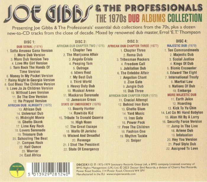 Joe GIBBS & THE PROFESSIONALS - The 1970s Dub Albums