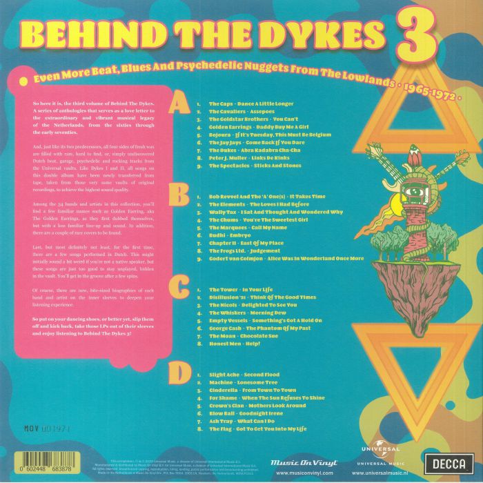VARIOUS - Behind The Dykes 3: Even More Beat Blues & Psychedelic Nuggets From The Lowlands 1965-1972 (Record Store Day RSD 2023)