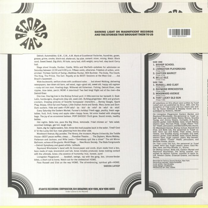 LATEEF, Yusef - Yusef Lateef's Detroit Latitude 42 Degrees 30' Longitude 83 Degrees (Record Store Day RSD 2023)
