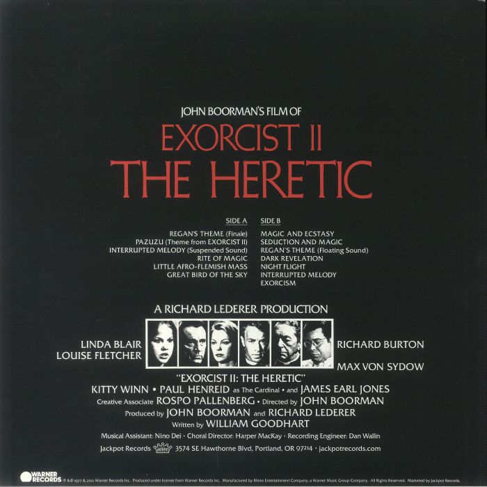 Ennio MORRICONE Exorcist II The Heretic Soundtrack Vinyl At Juno