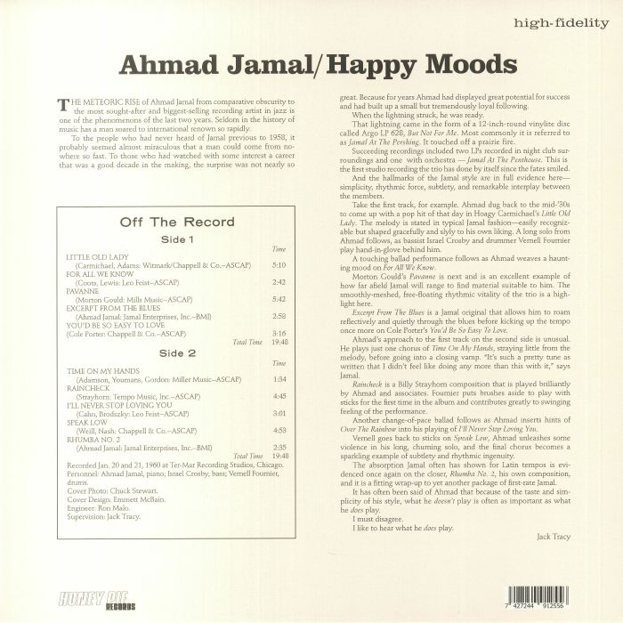JAMAL, Ahmad - Happy Moods (reissue)