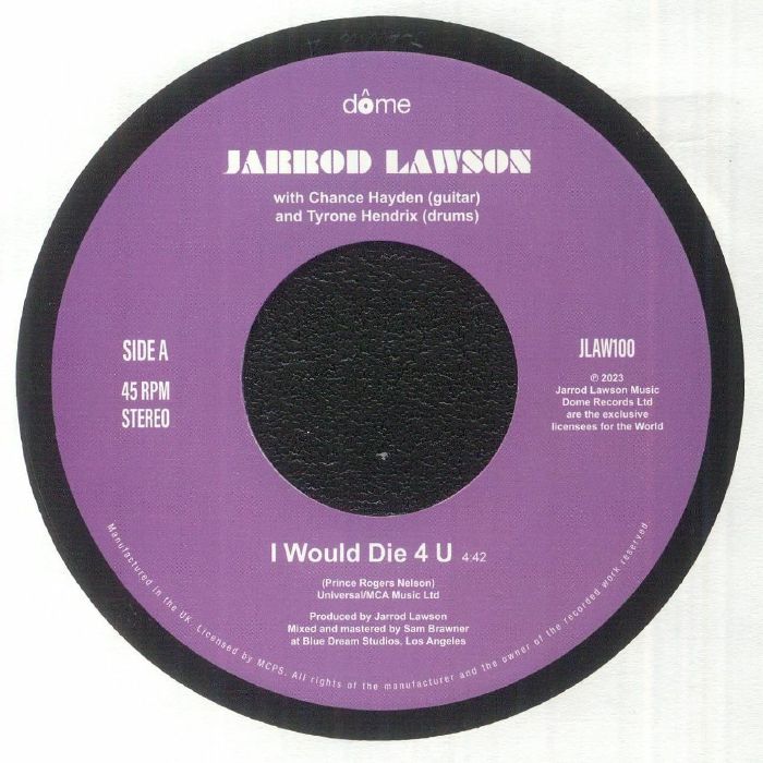 LAWSON, Jarrod - I Would Die 4 U