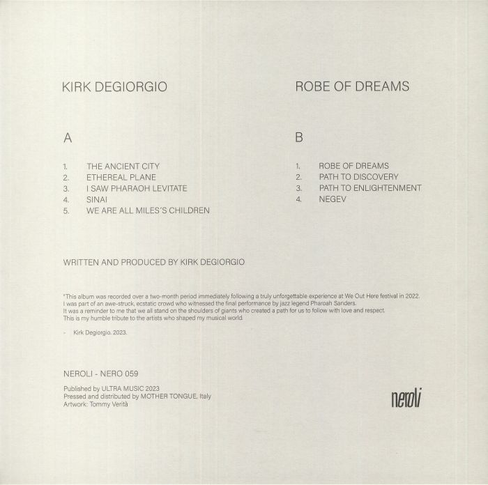 DEGIORGIO, Kirk - Robe Of Dreams