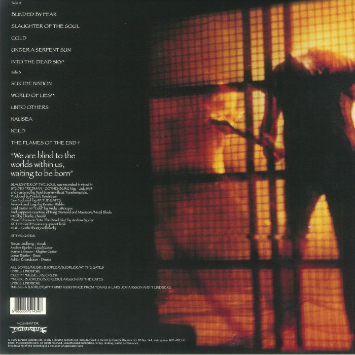 AT THE GATES - Slaughter Of The Soul (reissue)