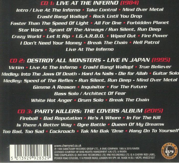 RAVEN - Faster Than The Speed Of Light: Live At Inferno/Destroy All Monsters/Party Killers