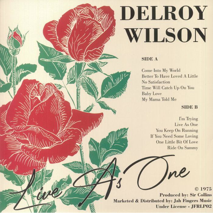 WILSON, Delroy - Live As One (reissue)