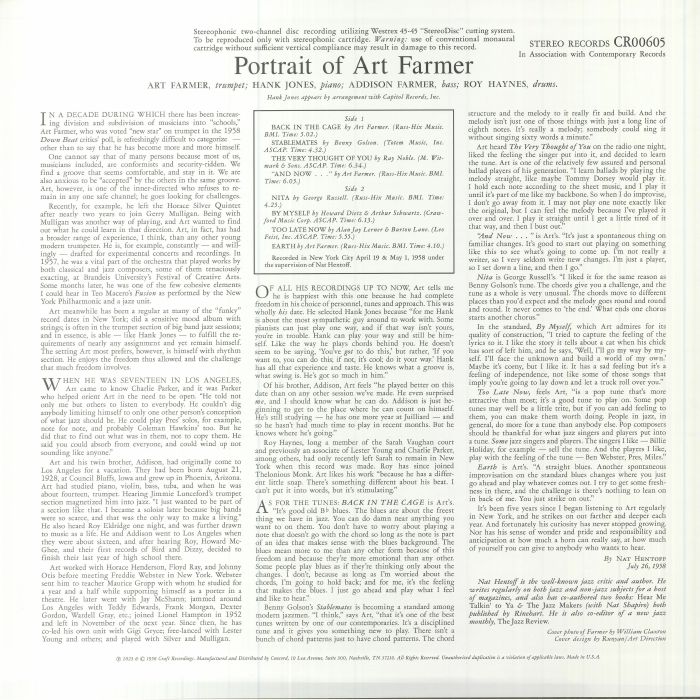 FARMER, Art - Portrait Of Art Farmer