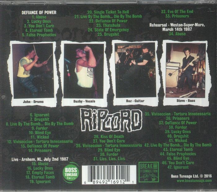 RIPCORD - Defiance Of Power (reissue)