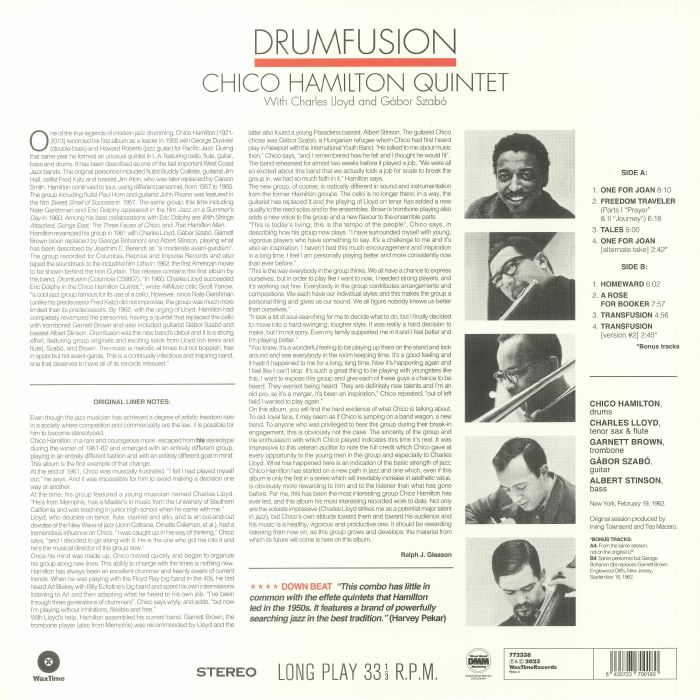 CHICO HAMILTON QUINTET with CHARLES LLOYD/GABOR SZABO - Drumfusion (reissue)
